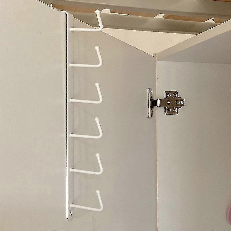 1 τεμάχιο ράφι αποθήκευσης κοιτώνα πολυλειτουργικό γάντζο σειράς χωρίς ίχνος σιδερένιο χωρίσματα αποθήκευσης γάντζο κρεμαστό 6 γάντζους