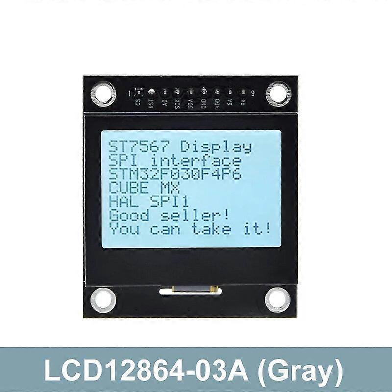 12864 LCD-Bildschirm lcd12864-03A Modul Serielle Schnittstelle 12864 Punktmatrix-SPI mit Eisenrahmen 12864 M-Modul für Arduino