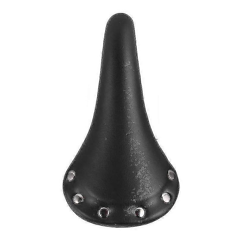 Retro Vintage Läder Cykelsadel Dämpning Klassisk Cykelsadeldyna Nitar Vattentät