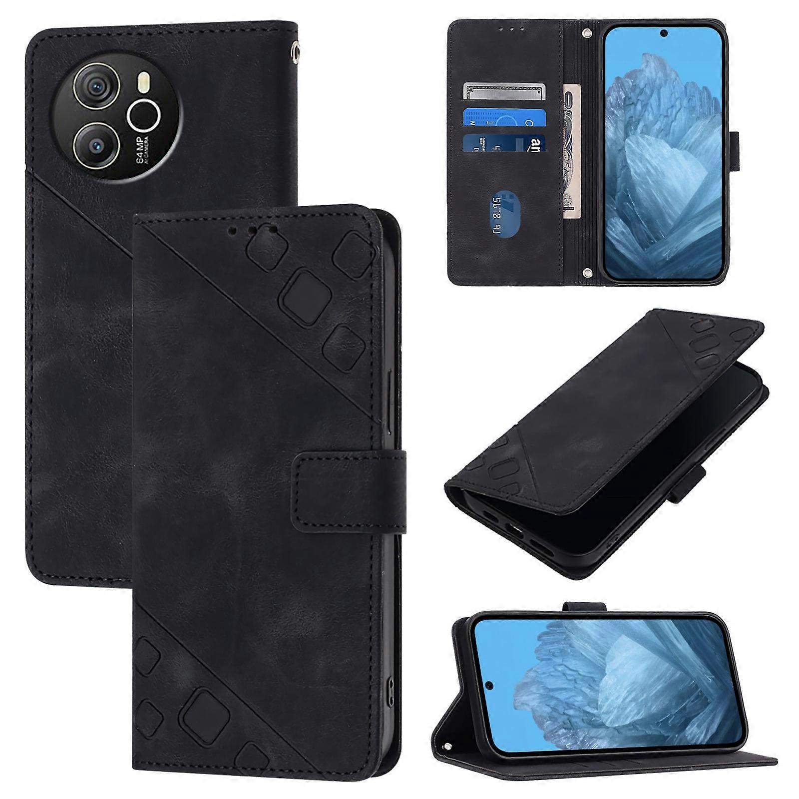 Embossed Leather Case For Blackview Shark 8