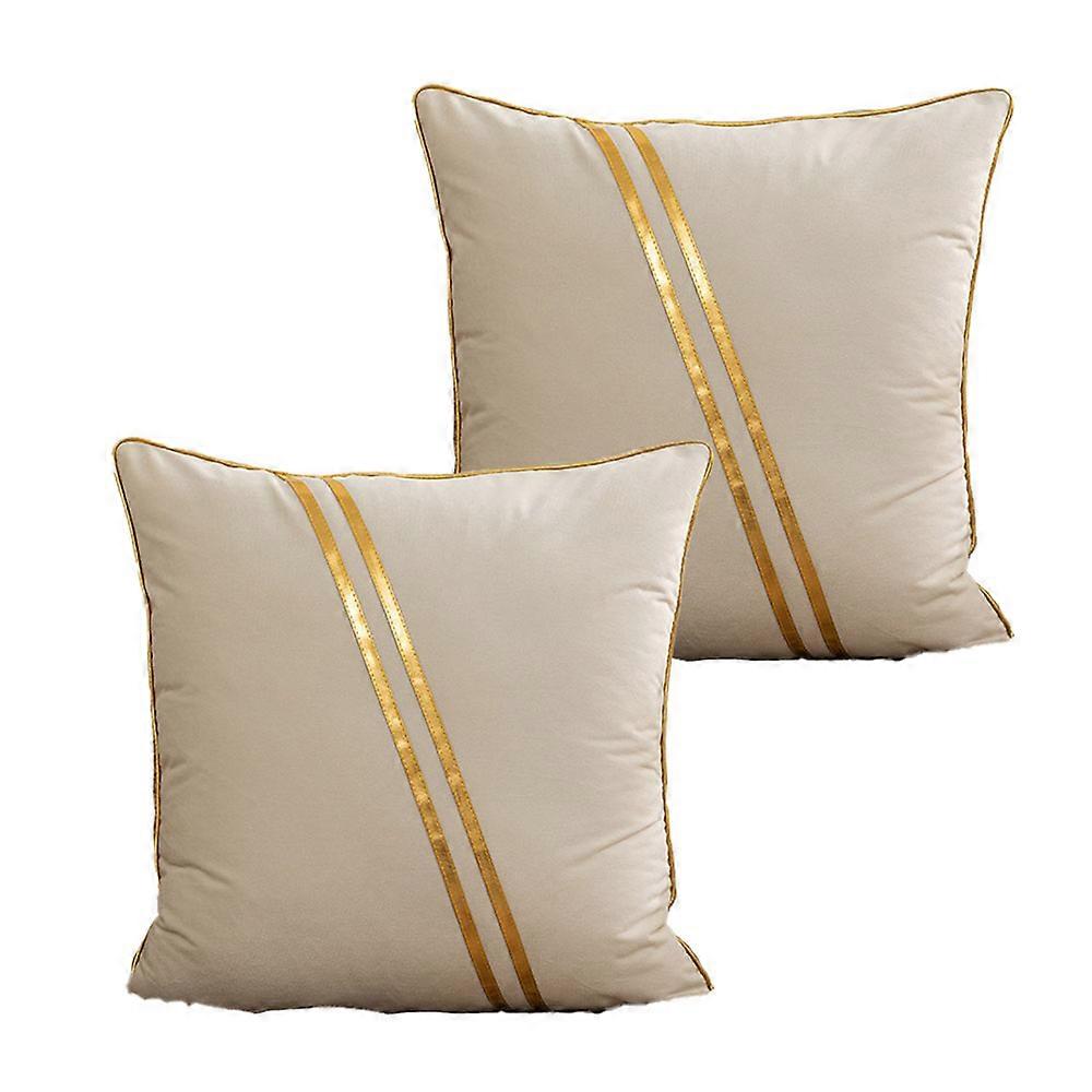 2pcs Comfortable pillow cover and simple family plush pillow soft