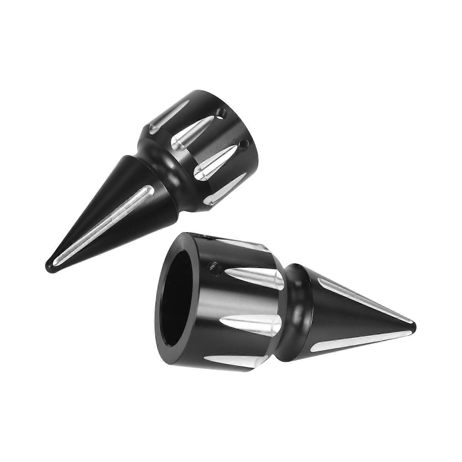 2Pcs Front Axle Nut Covers Stylish Professional High Performance Replacement Black