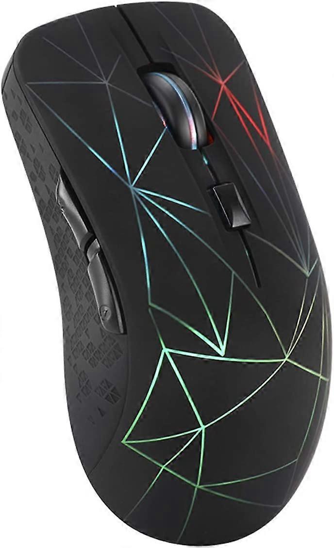 Wiederaufladbare kabellose Bluetooth-Gaming-Maus, BT5.0 und 2,4 G kabellose Mäuse Dual-Modus, Silent Click, RGB-Regenbogen-Hintergrundbeleuchtung für MacBook, Laptop und Computer P