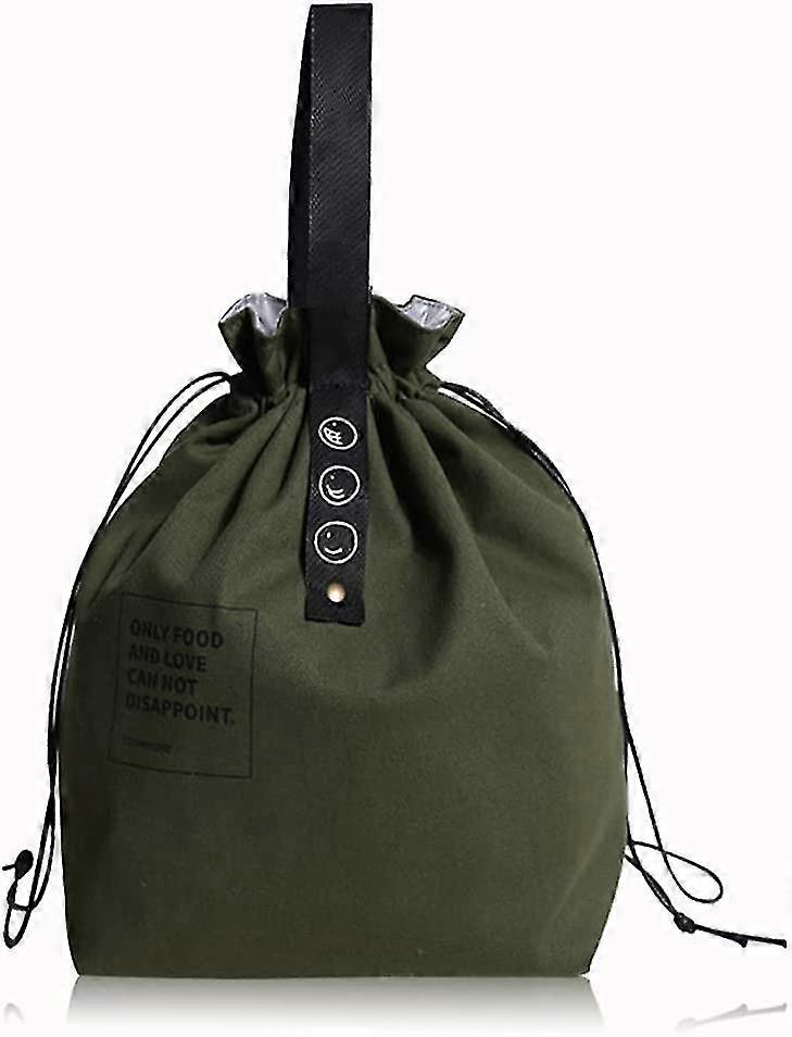 Lunch Bag With Drawstring , Green
