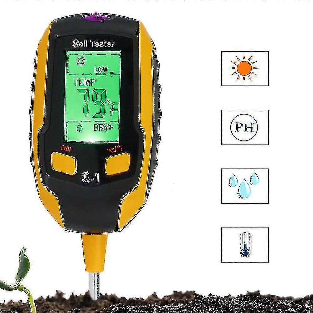4in1 Soil Ph Value Tester Temperature Humidity Meter Detector