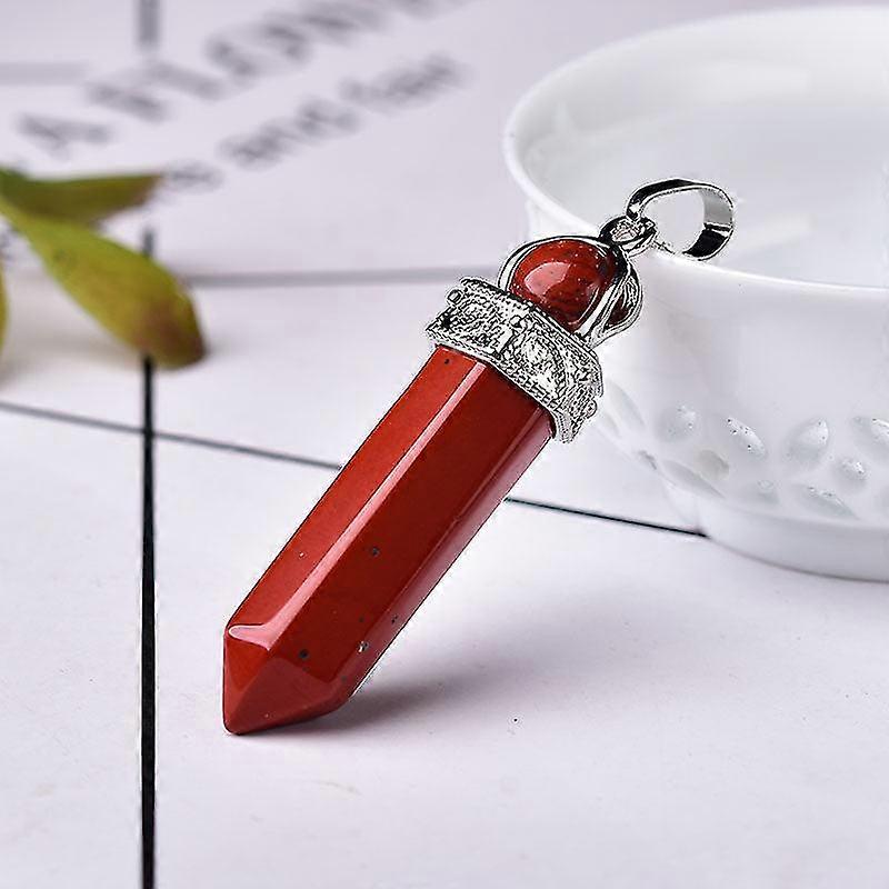 Naturale de cristal ametist pandantiv simplu Reiki Point Raw Gem colier