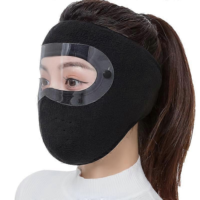 Unisex Warm Fleece Face Cover With Breathable Mask And Windproof Goggles For Outdoor Cycling Motorcycle Ski Mask - Stay Comfortable And Protected