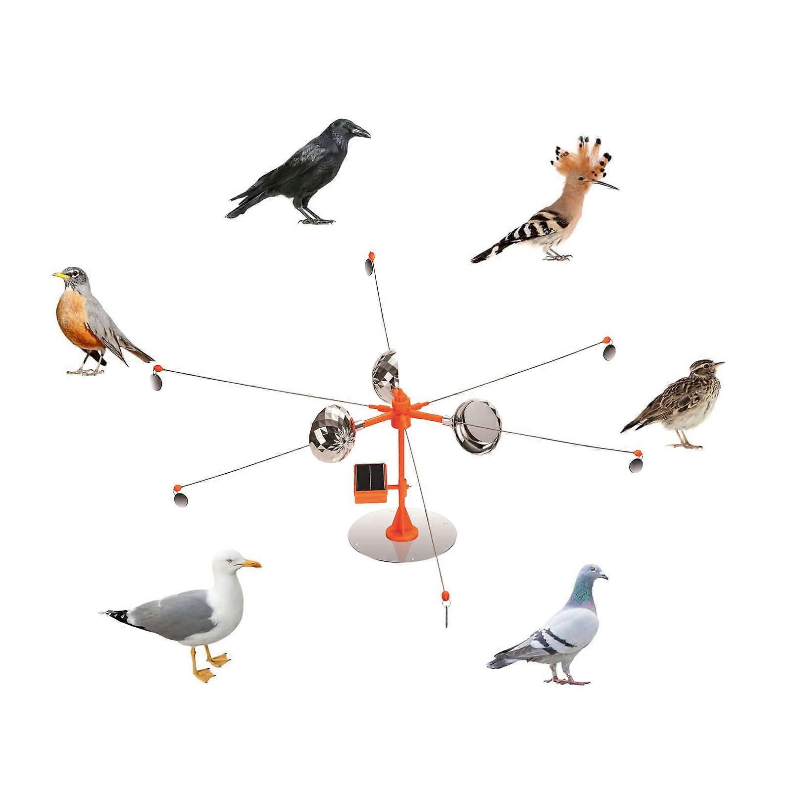 Solar Bird Scarer Repellent Deterrent Device 360 Degree Reflection for Yard