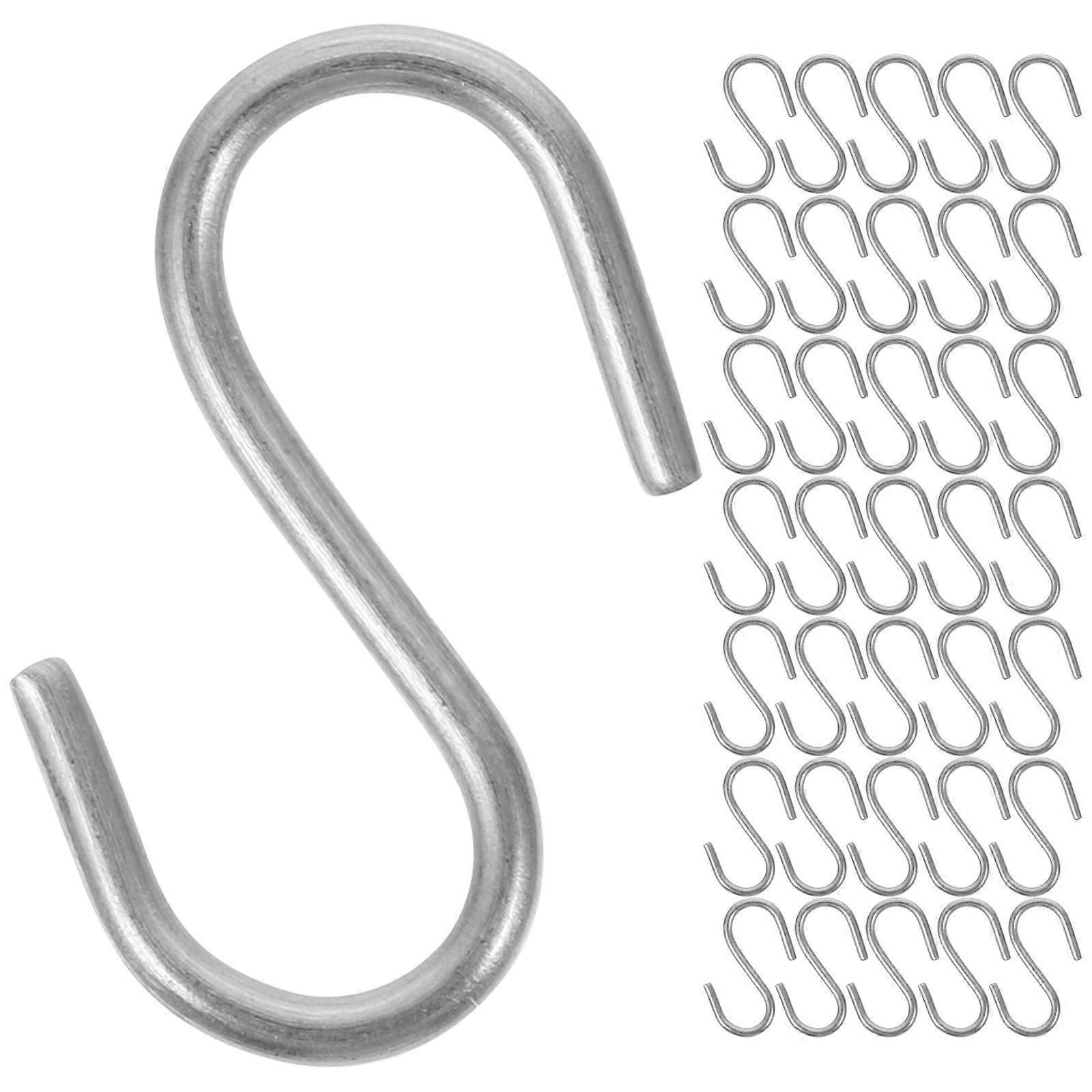 100pcs S Shape Hooks Kitchen Hooks Iron Hooks Door Bag Hooks Durable Hooks