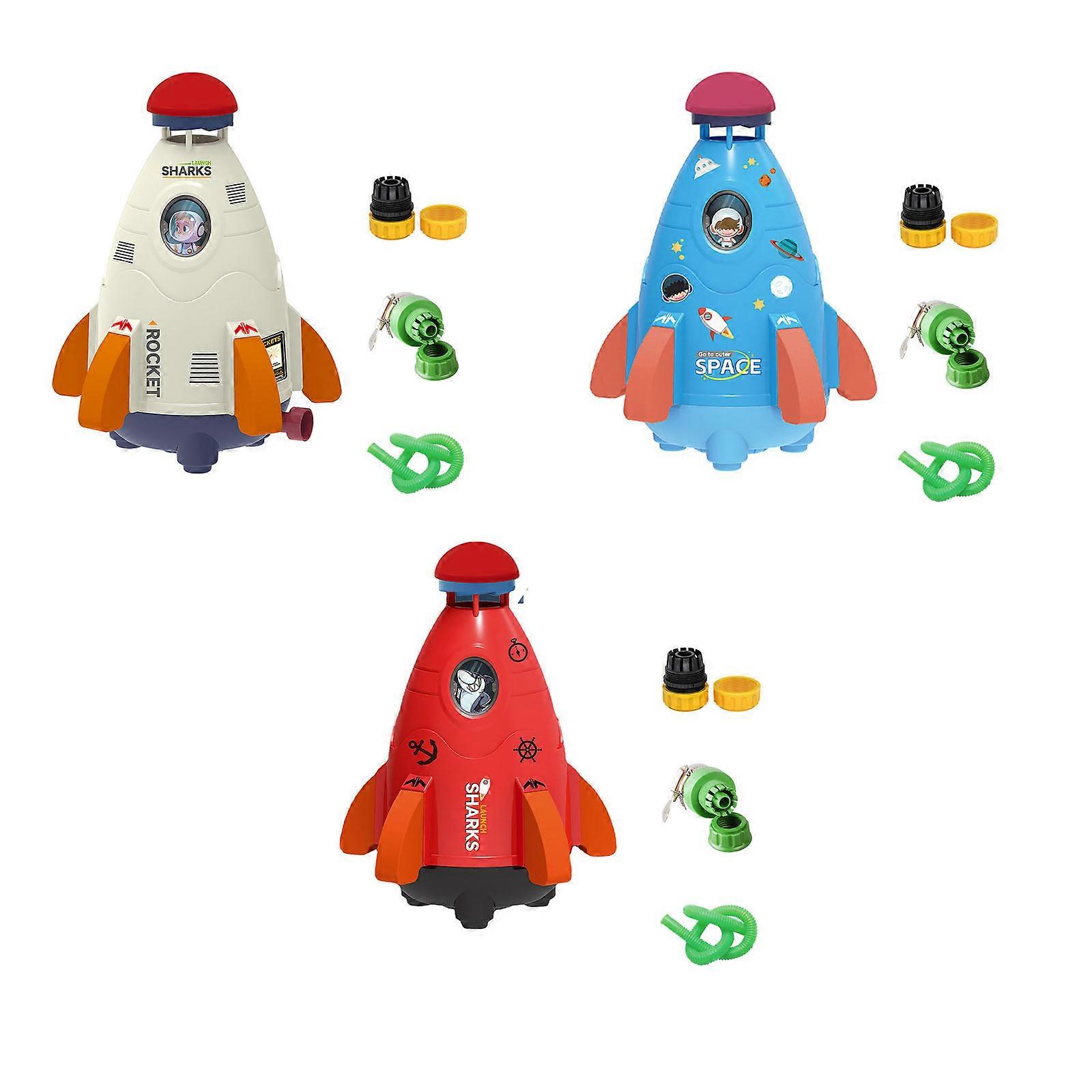 夏のおもちゃの屋外の庭のロケットスプリンクラー、子供のための水噴霧器のおもちゃ3歳以上、100%新しい