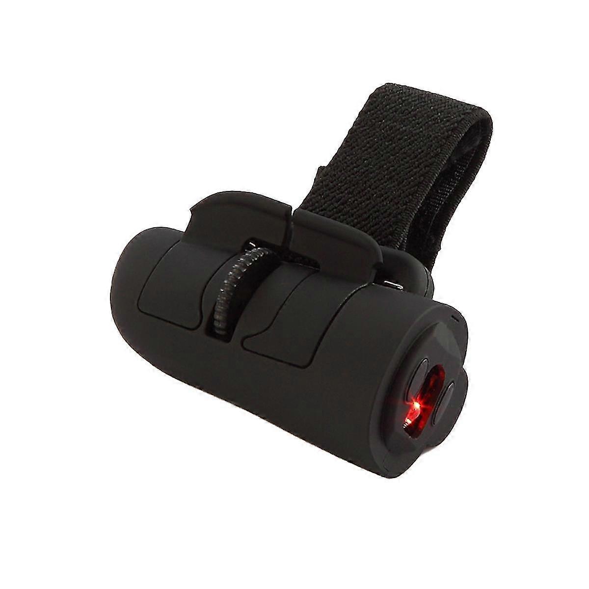 Mini 2.4G Wireless Finger Ring Mouse, Ergonomic Handheld Optical Travel Mice - Black