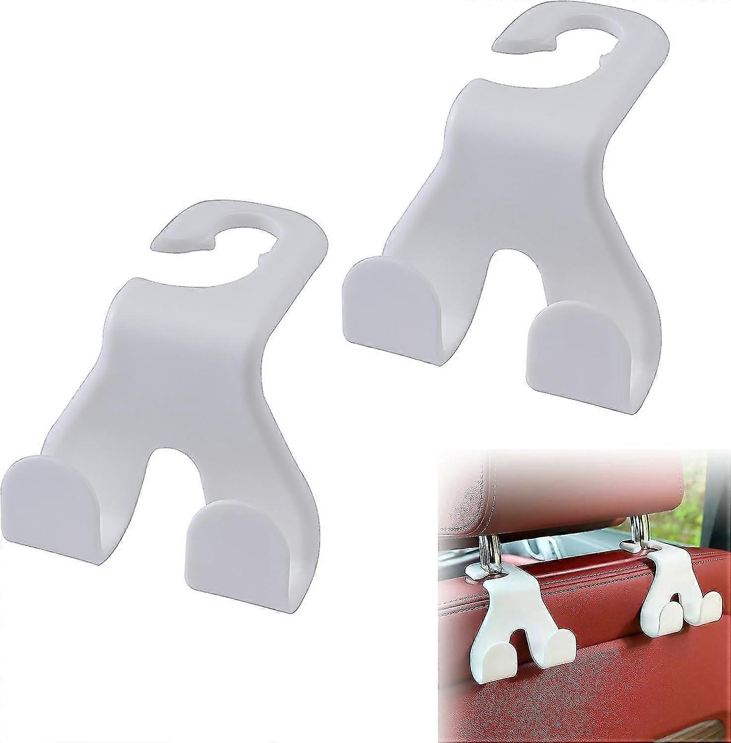 Car Purse Hook, 2 in 1 Car Headrest Hooks Car Seat Hooks Durable Car Purse Holder Hanger Universal Car Hanger for Purses Bags Coats