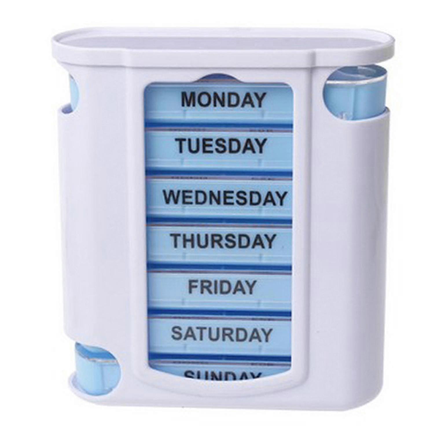 Pyłoszczelne pudełko na pigułki Sklasyfikowany Food Grade 7 Day Week Tablet Case Case Organizer for Daily Life