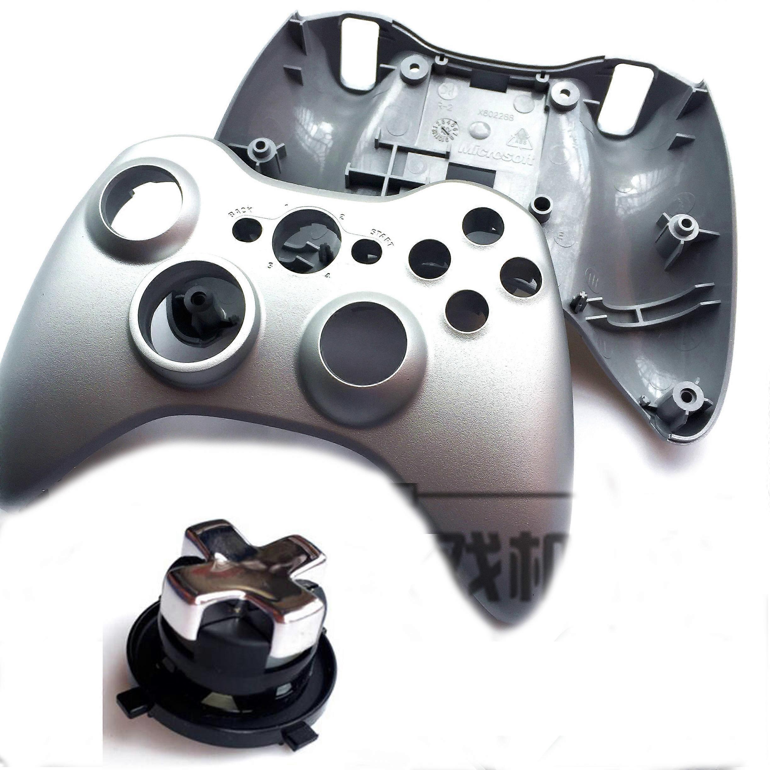 For Microsoft Xbox 360 Gamepad Limited Edition Silver Controller Housing Shell Replacement Shell Case Cover With D-Pad Button