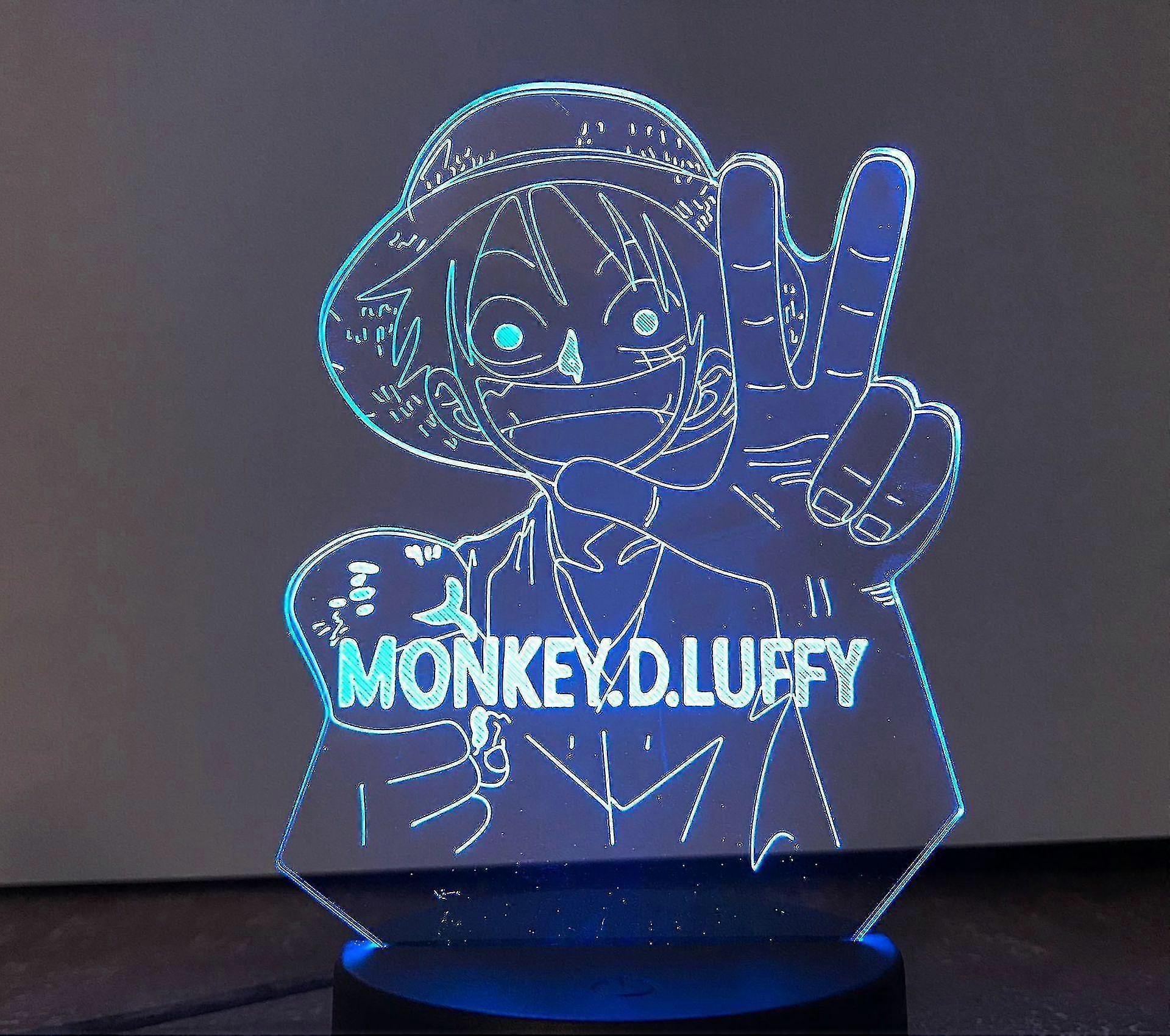 New 3d Night Light Anime Handmade Usb Black Touch Remote Control 16 Colors Creative Small Table Lamp 30 Black Touch Colorful