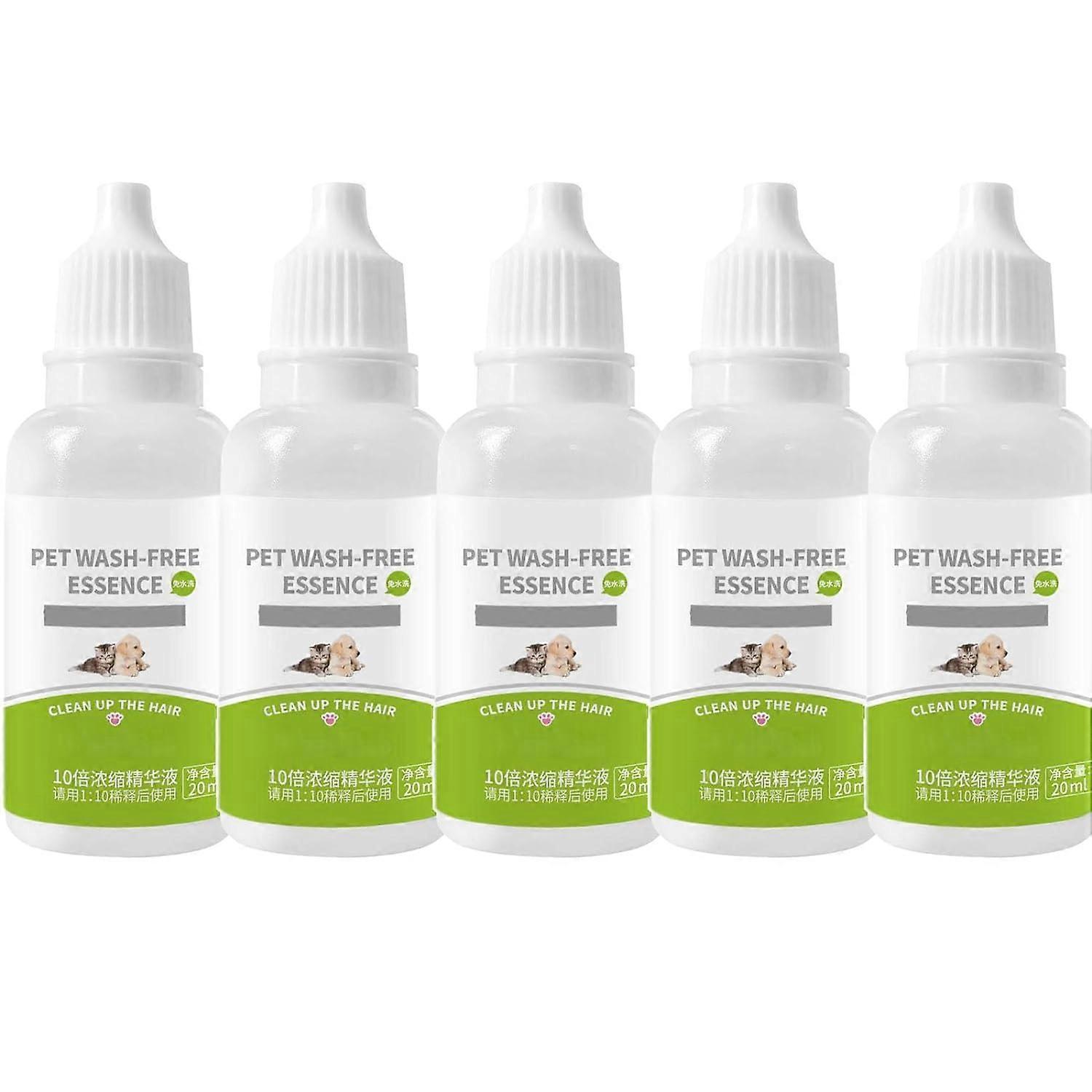 Comparer les prix de Frusde 5pcs Essence sans lavage pour animaux de compagnie pour brosse à chat fumante, essence sans lavage pour le nettoyage des chiens et des chats...