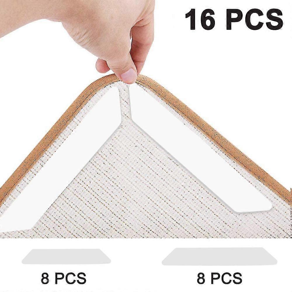 16 Pcs Double Sided Washable Removable Anti Ing Er Carpet