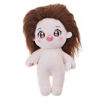 Lifelike-Reborns Plush Doll for Kids 8'' Nude Doll with Hair Soft Stuffed Soothe Doll Children Room Decors Girls Gift