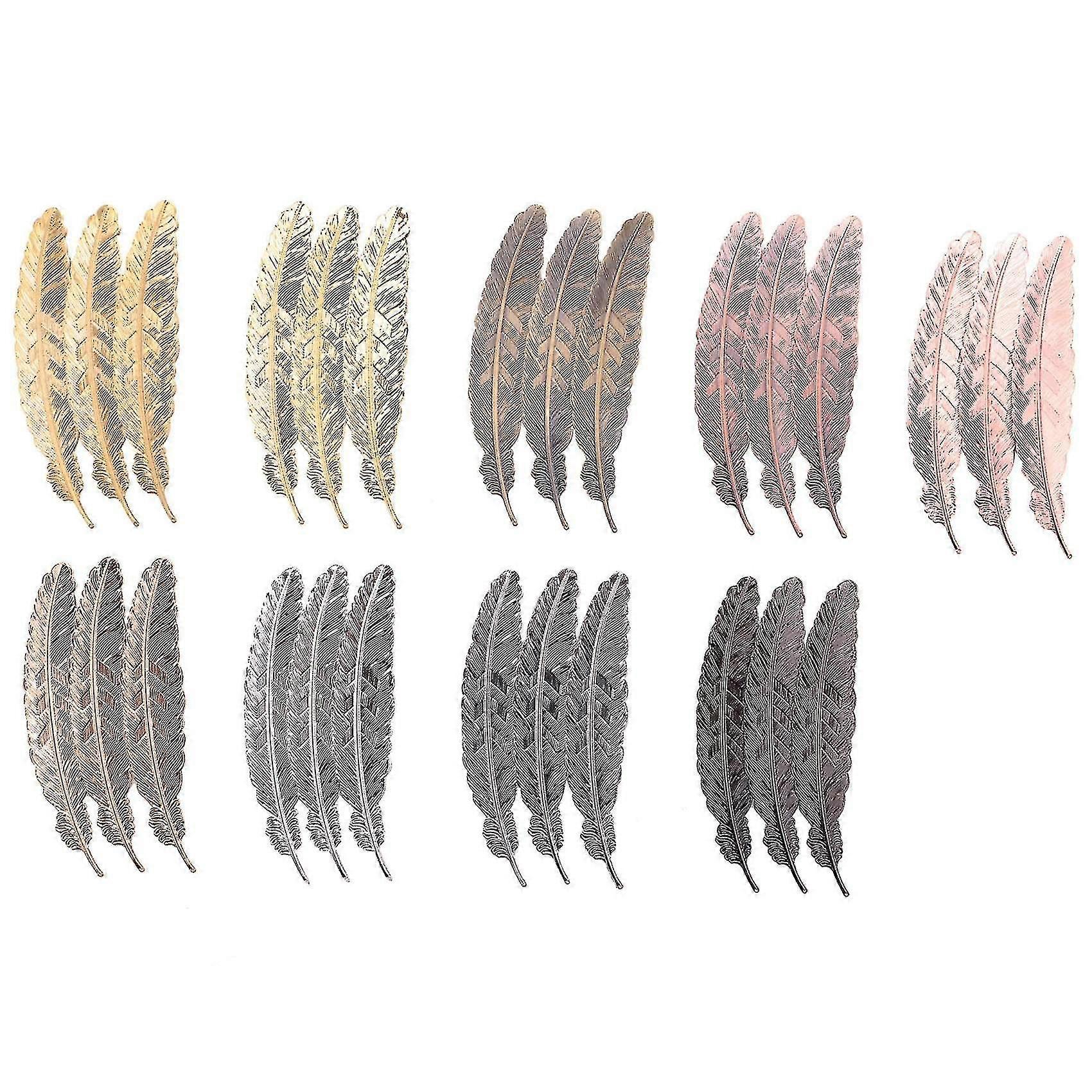 27 Pieces Of Metal Bookmarks Feather Bookmarks Feather Bookmarks For Students