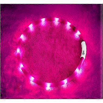 LED Dog Collar,USB Rechargeable Glowing Dog Collars, Light Up Collar Improved Pet Safety Visibility at Night