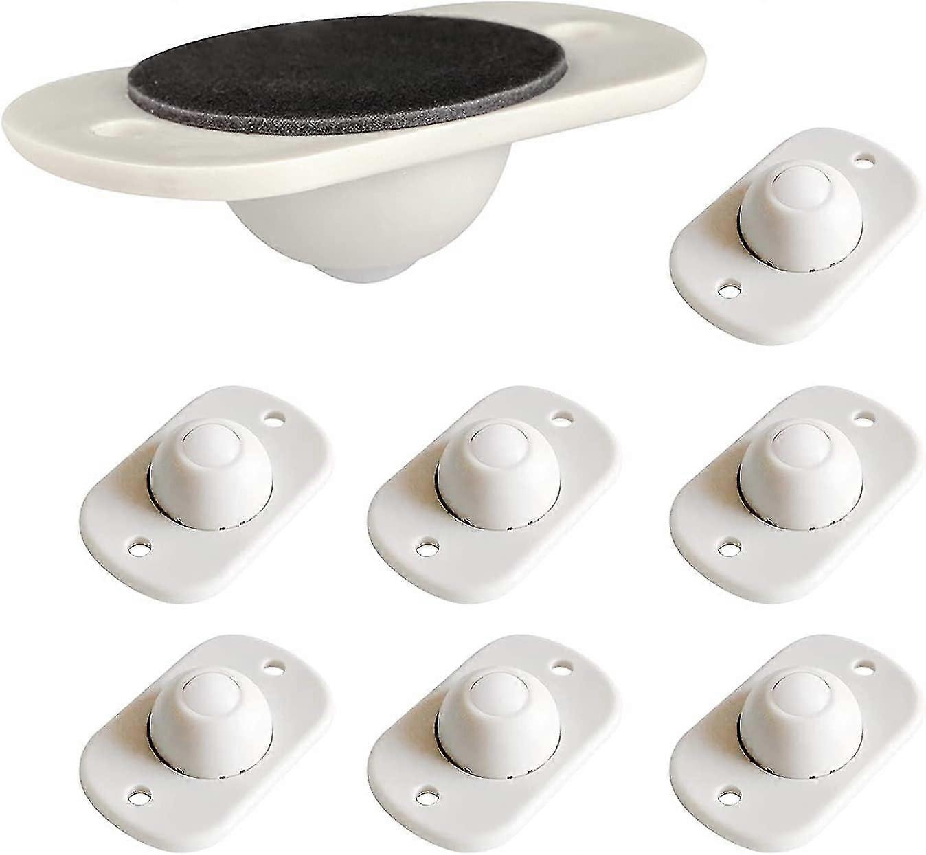 Mini set autoadeziv de rotile cu bile, roți pivotante din plastic abs pentru mobilier DIY, drăguț și robust și silențios și neted, 8 pachete