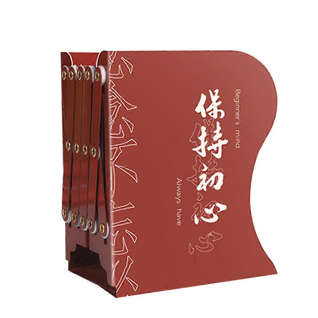 Decorative Adjustable 3-grid Bookend Expanding 3-grid Books Organizer Holders