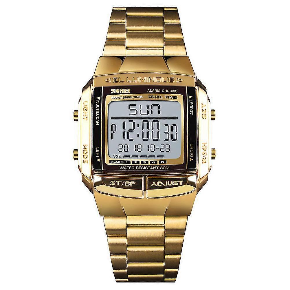 Men Multifunction Business Sports Watch Double Time Countdown