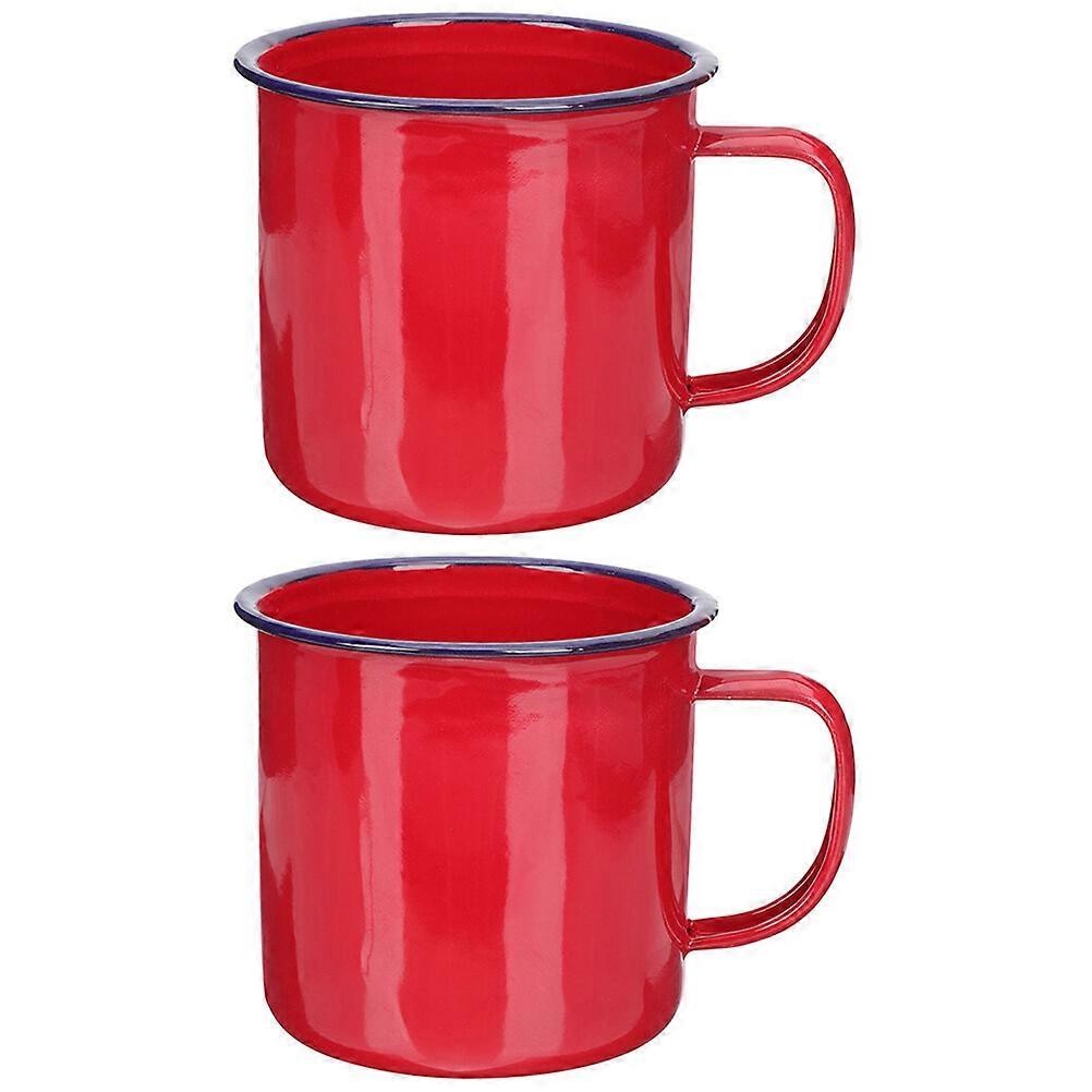 2 stuks emaille mok emaille camping koffie mok herbruikbare emaille thee water drank cup