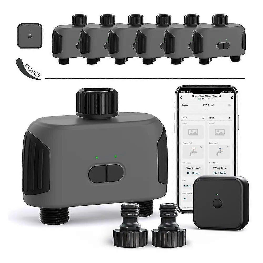 Excellent Bluetooth-compatible Wifi-compatible 2-way Garden Water Timer Smart Solenoid Valve Automatic Irrigation System Controller