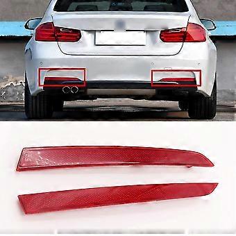 Pair Of Red Rear Bumper Reflector Lamps For 2012-2017 BMW 3-Series F30 F31 M Sport Models-301307