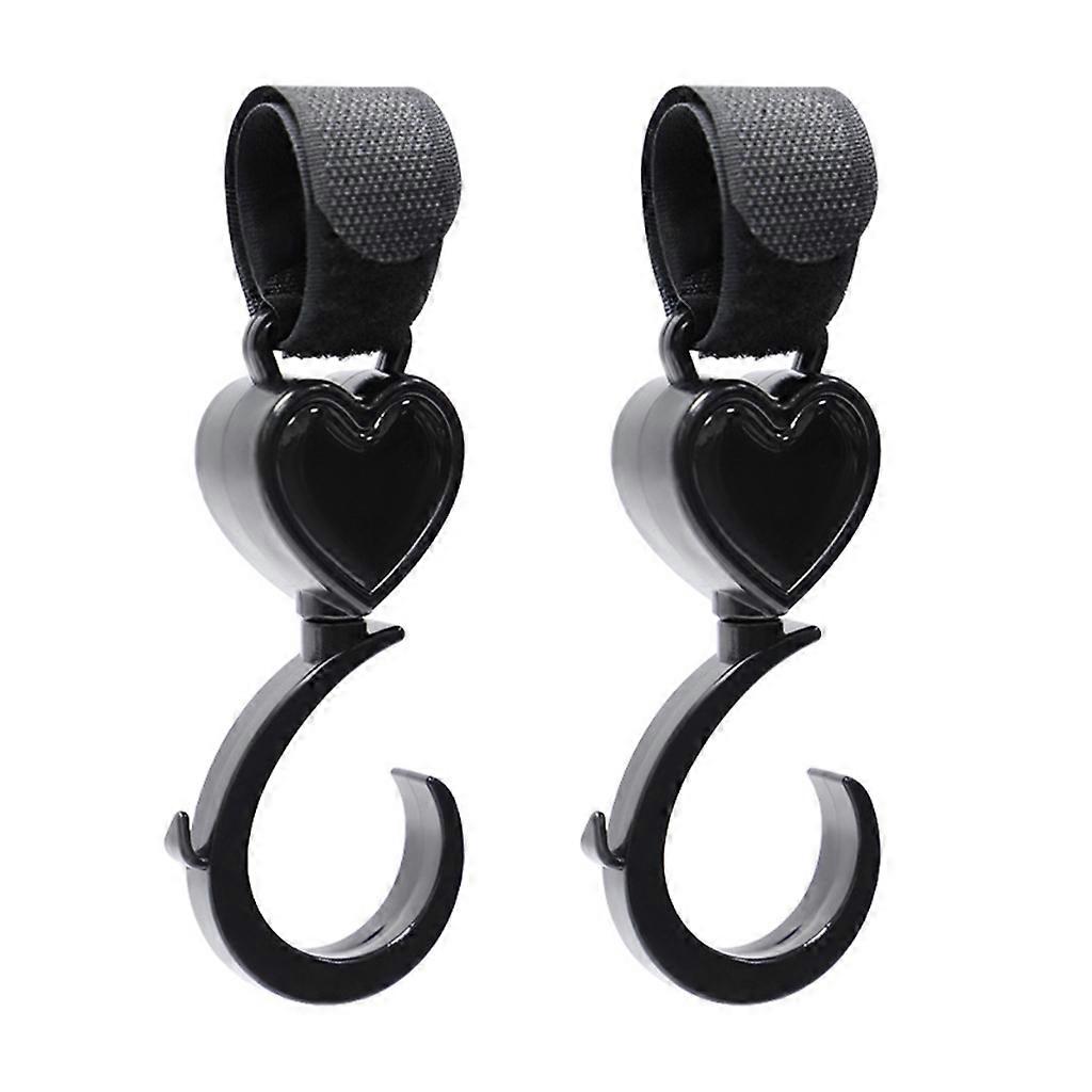 2-piece Stroller Hooks Multifunctional Hooks 360-degree Rotating Stroller Hooks