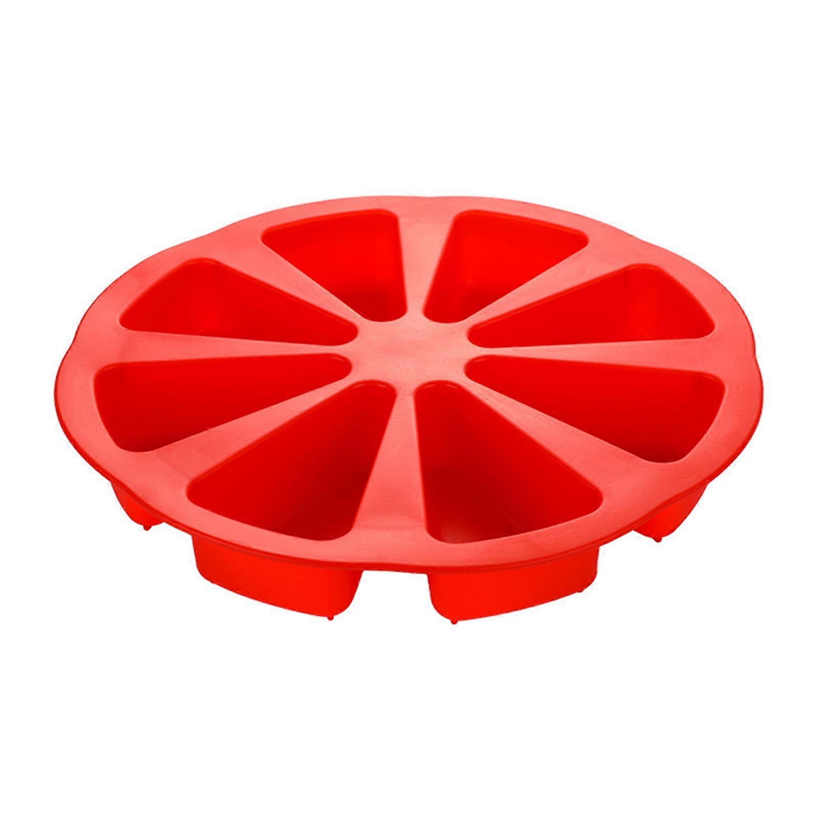 Cake Mould Silicone Triangle Cavity 8 Portion Slices Muffin Pan Pizza DIY Craft