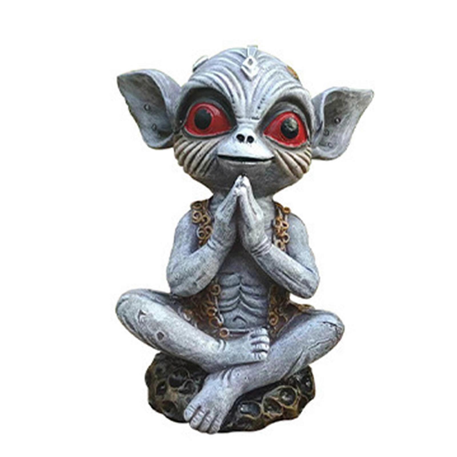 Alien Garden Ornament, Alien Resin Craft Ornament, Fantasy Alien Garden Decoration
