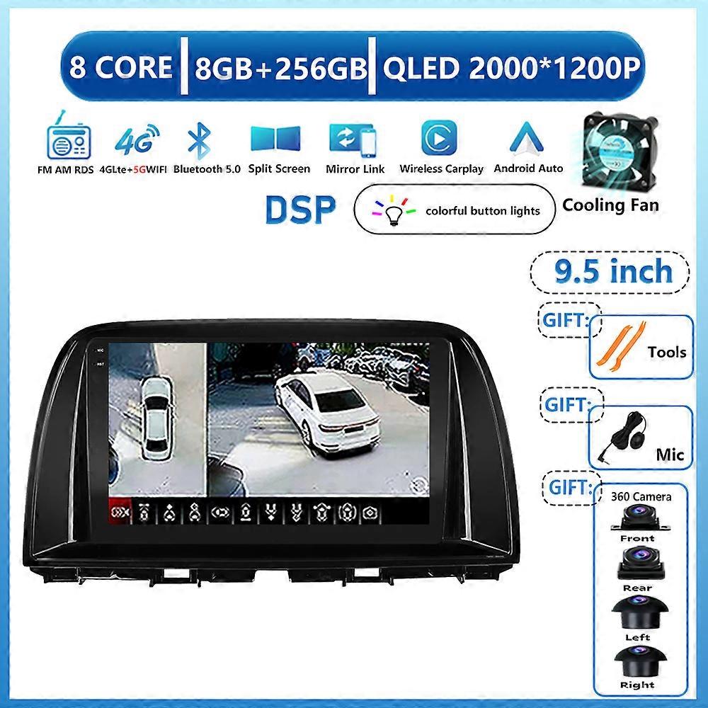 Android 13 untuk Mazda CX5 CX-5 2012 - 2015 Radio Mobil Multimedia CARPLAY DPS Pemutar Stereo WiFi Navigasi GPS Tanpa DVD