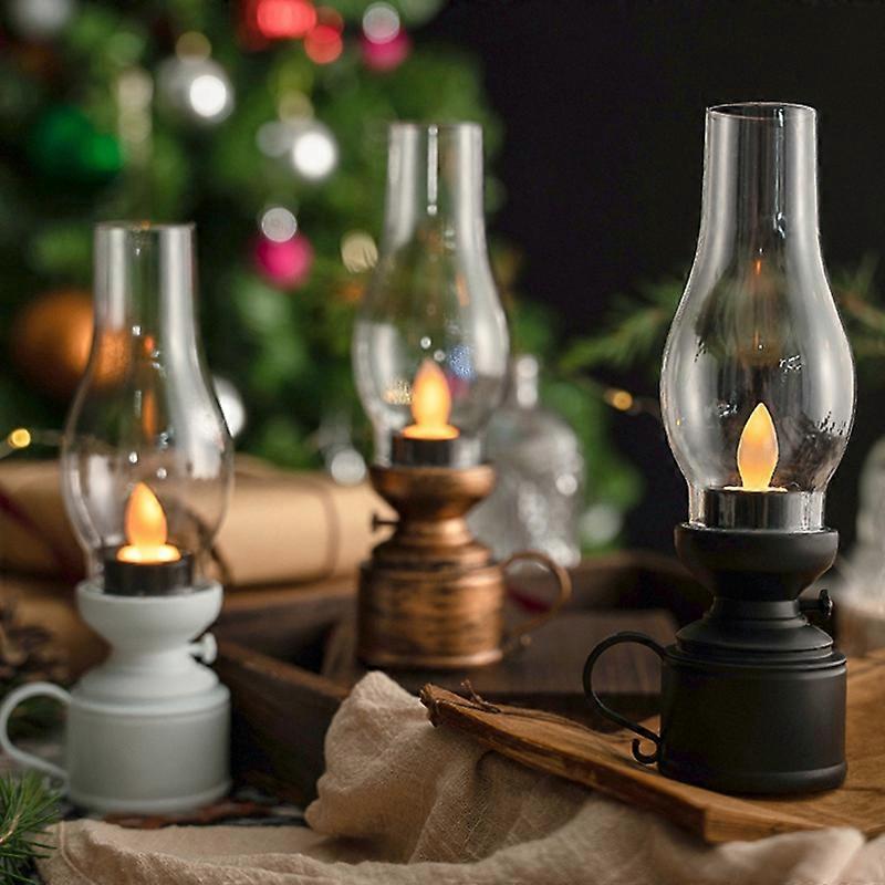 Lâmpada de vela sem chama criativa Retro Candlestick Luz Noturna Desktop Decoração Castiçais Decoração do quarto Hot Photo Props