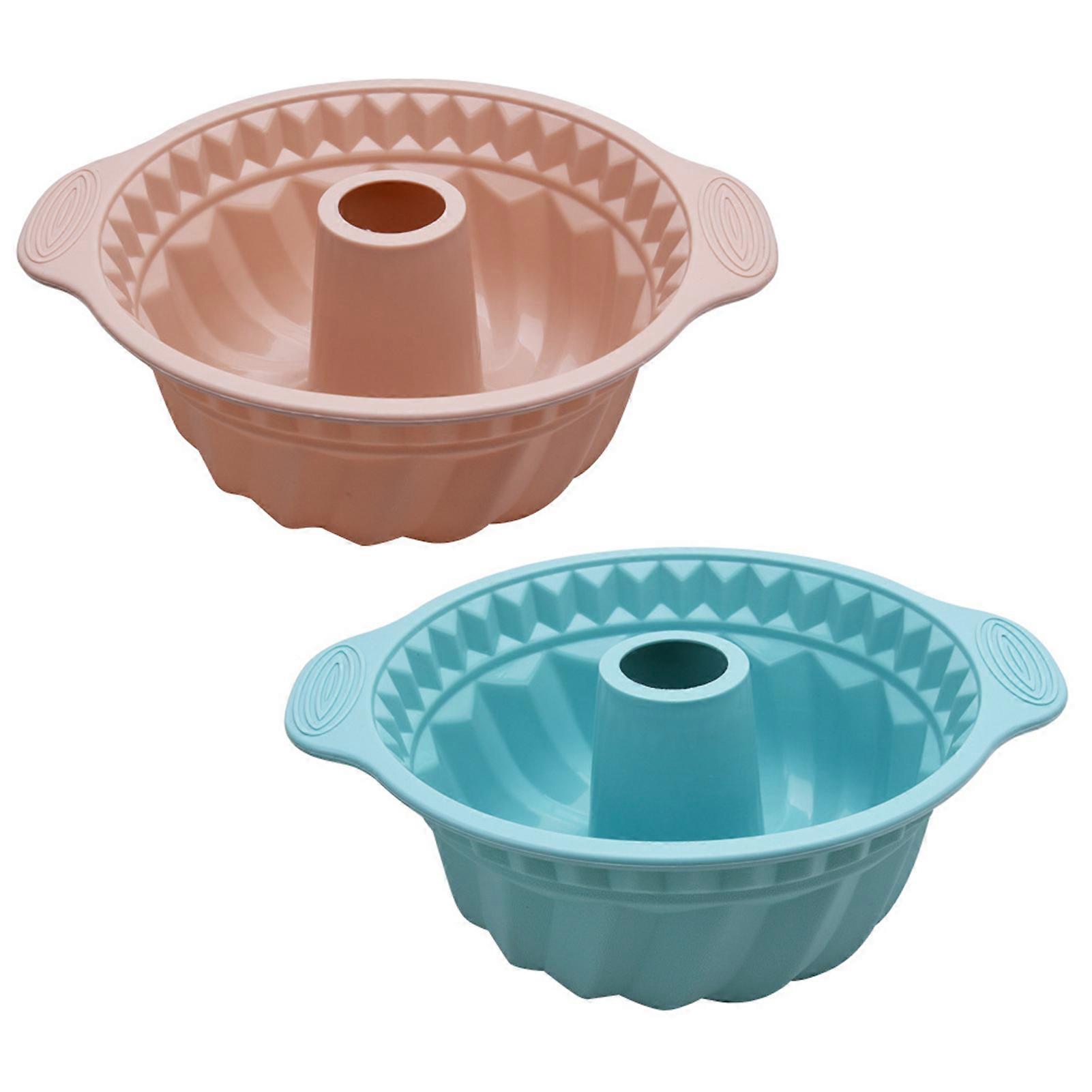 2 Stück Backform Flexible Antihaft-Silikon-Kuchenform Gebäckform in Lebensmittelqualität für Heimküche Bäckerei Jikaixiang