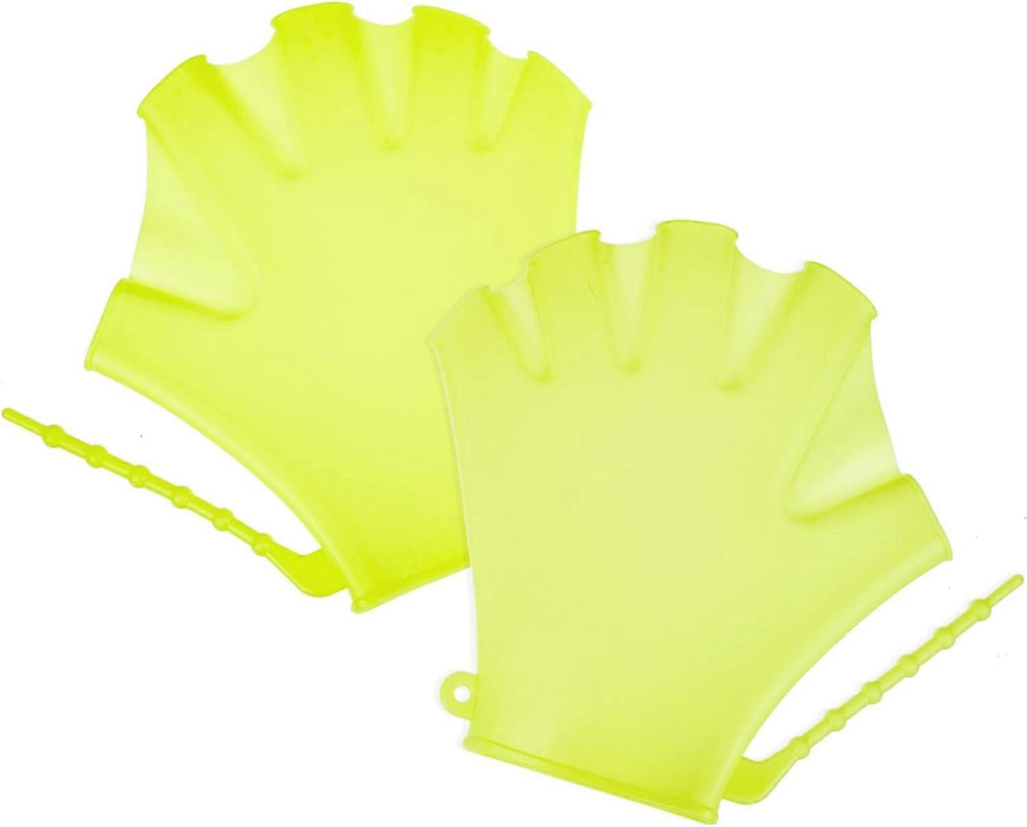 Svømmepadler Dykkerhandsker børnehandsker dykkerhandsker silikonehandsker (Grøn, M)