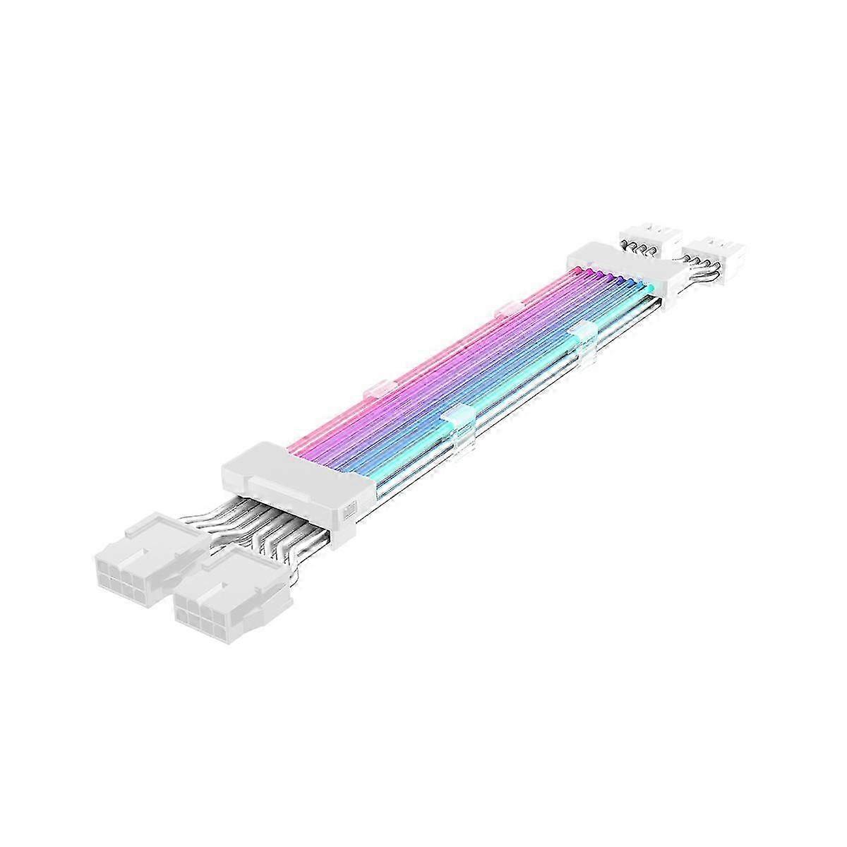 PC-Gehäuse Netzteilverlängerung ARGB-Kabel ATX 2X8PIN PCI-E GPU Neon Color Line ARGB Streamer Transfer Graphi