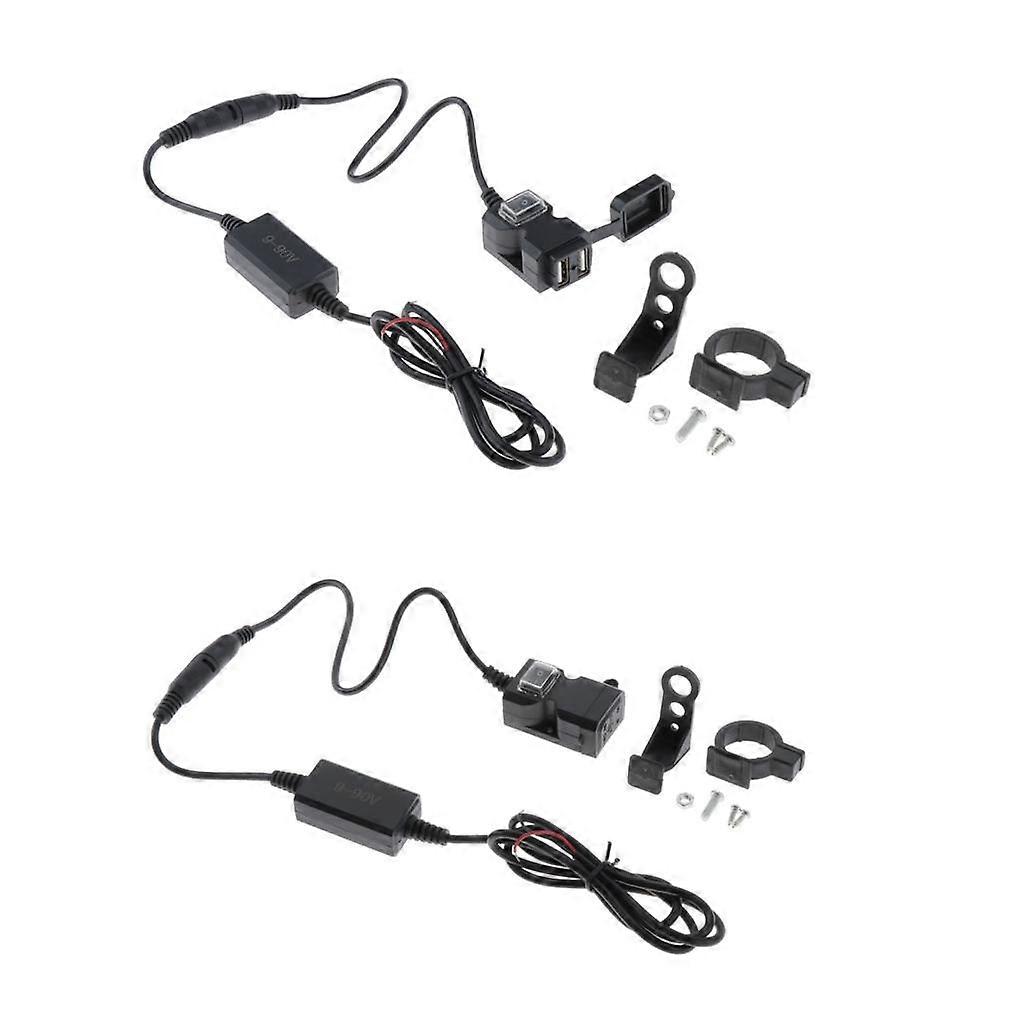 Waterproof Dual USB E-bike Handlebar Charger Socket  Switch