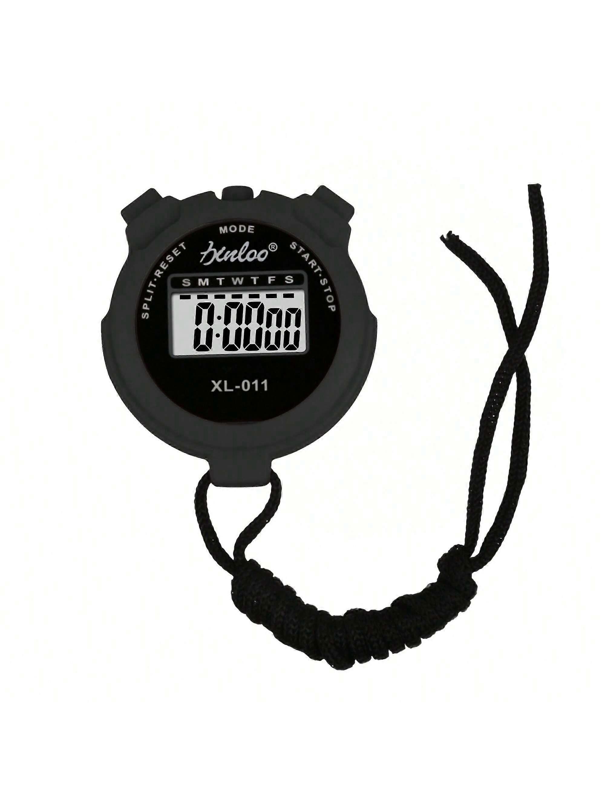 1pcデジタルストップウォッチタイマー、防水機能付き電子デュアルスプリットタイミングスポーツストップウォッチ、フィットネスエクササイズトレーニングツール、デジタルディスプレイS