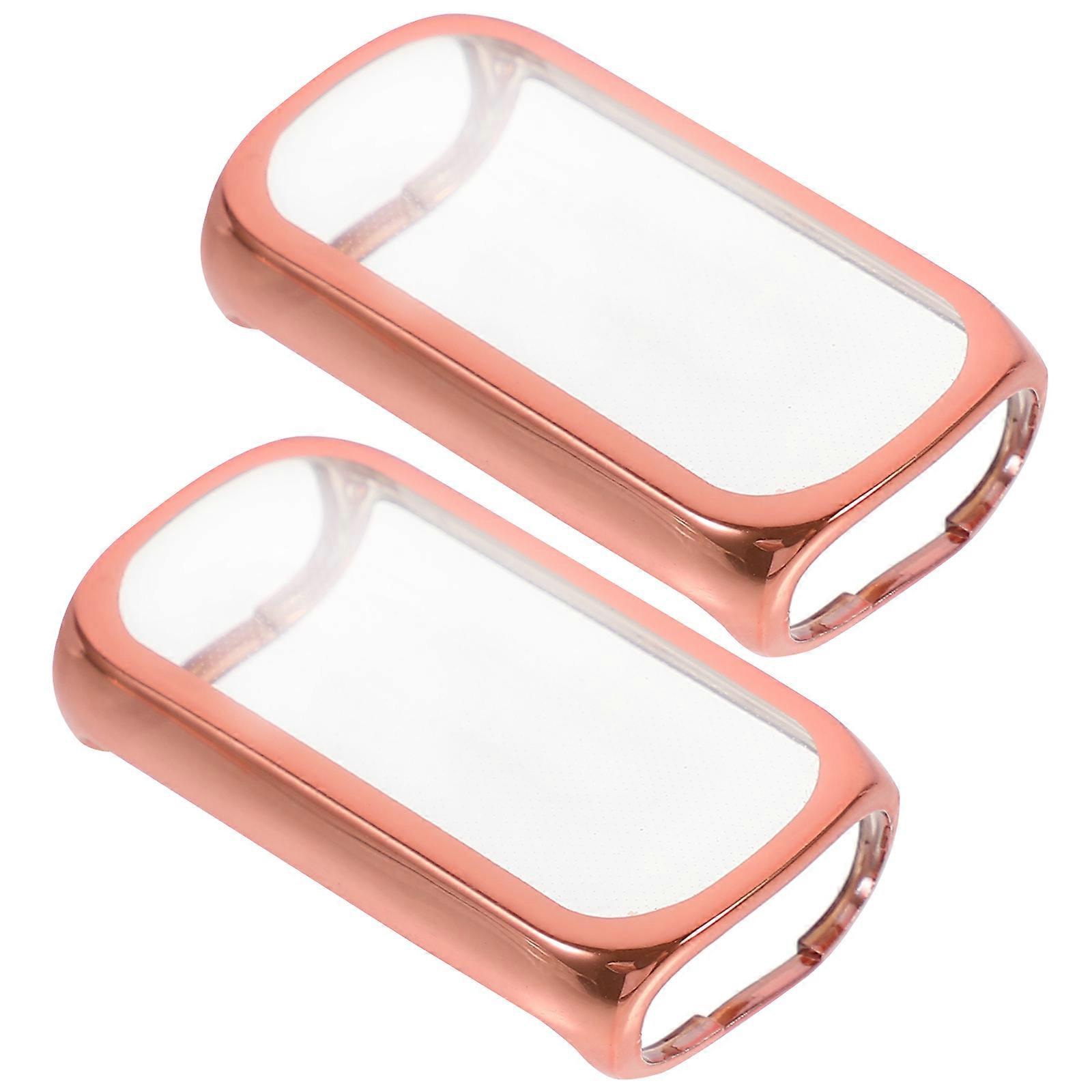 2pcs Watch Screen Protector Cases Watch Bumper Shell Compatible with Fitbit luxe