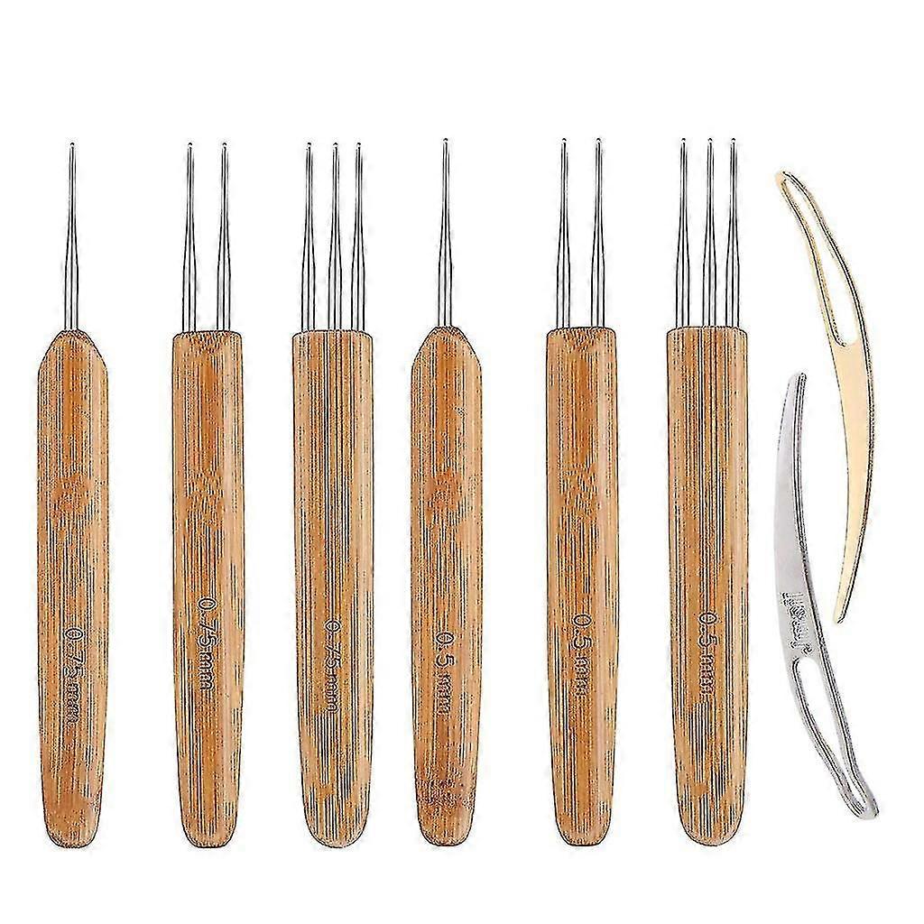 Crochet Needle Bamboo Dreadlock Crochet Hook Dreadlock Needle For Braids