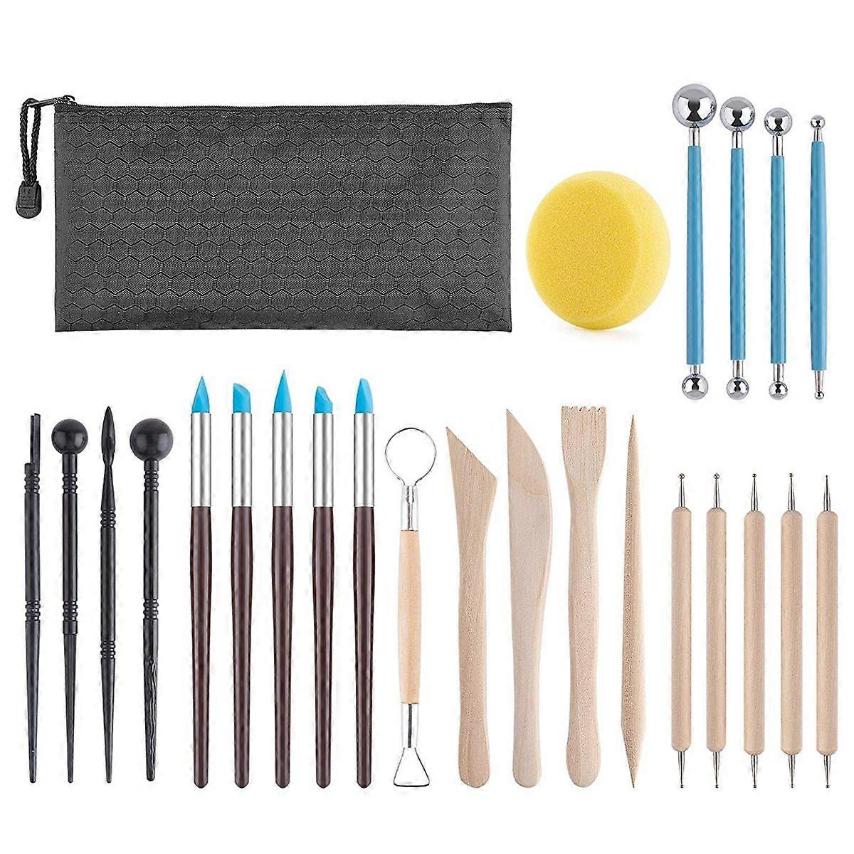 Polymer Clay Tools 25pcs Air Dry Clay Tools, Dotting Tools Modeling Clay Tools Clay Scultping Tools