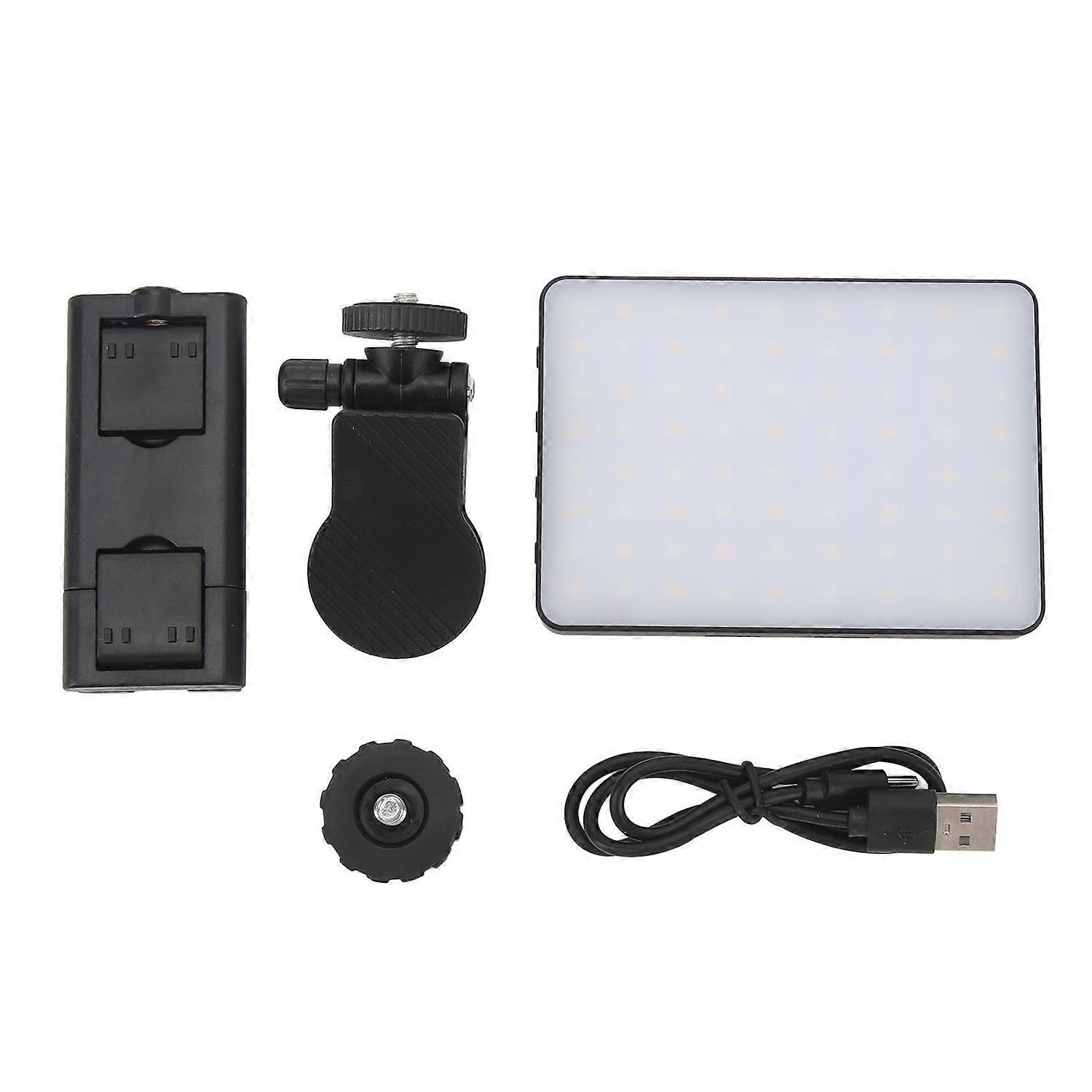 Webcam Light 3 Color Temperature Stepless Dimming 3000K to 9900K Type C Charging Clip Fill Light for