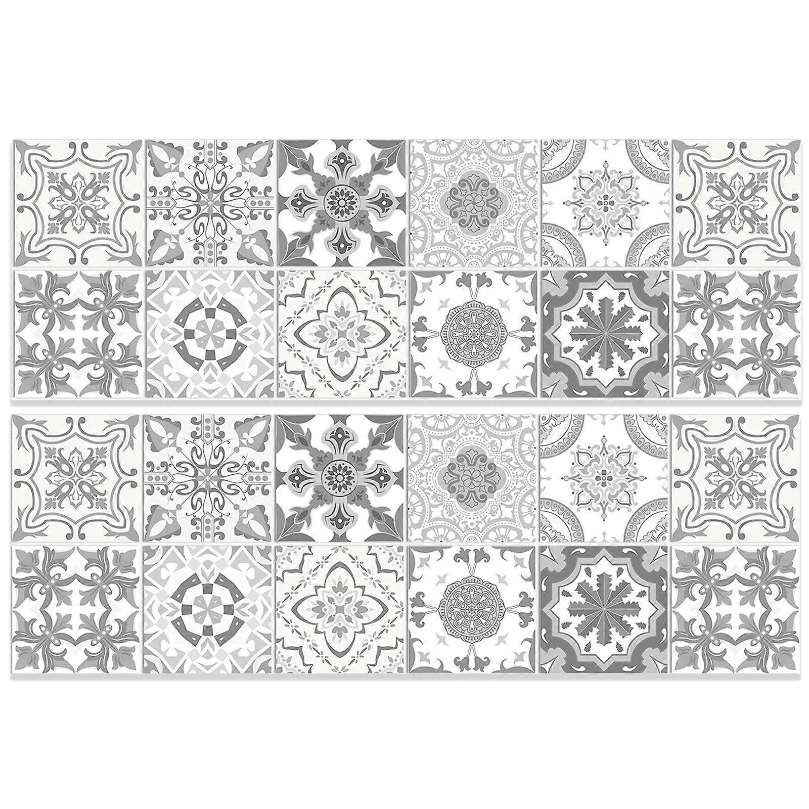 24pcs European style tile wall sticker