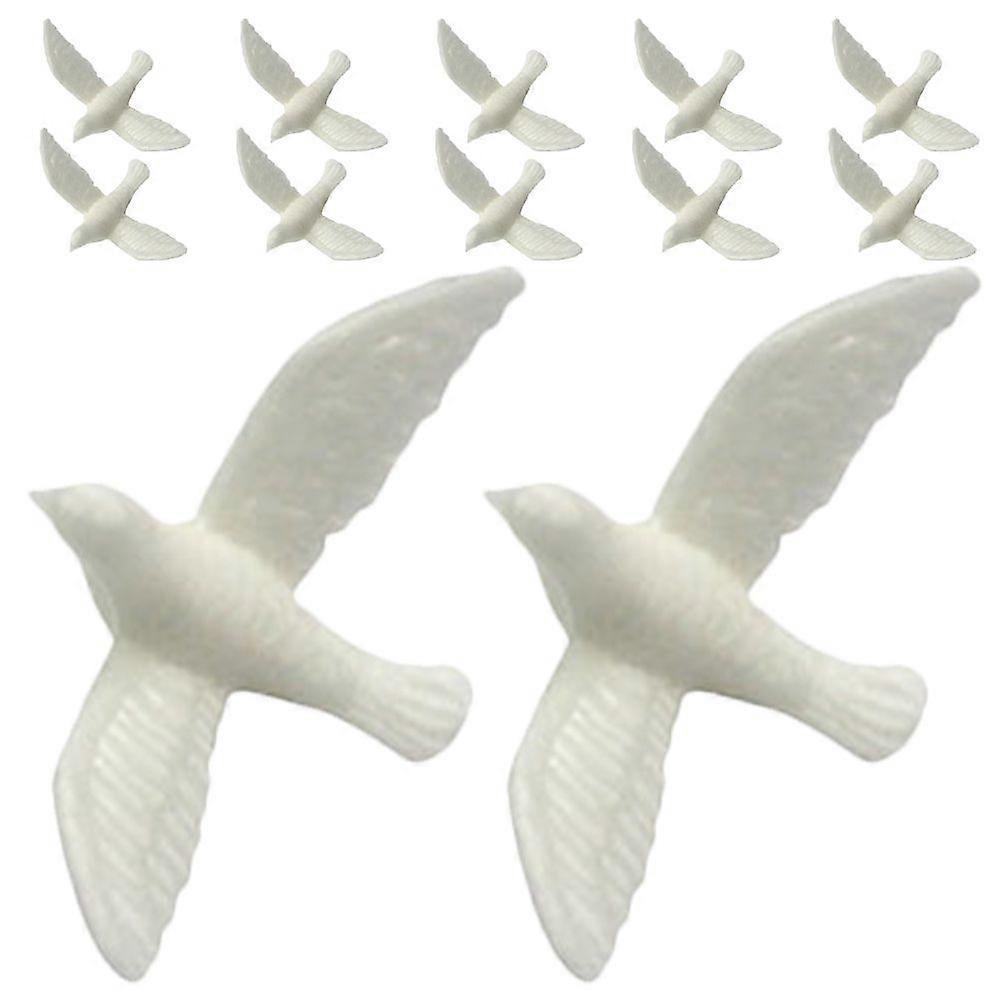 15 قطع مصغرة حمامة تمثال مصغرة دمية البيت حمامة اللعب الاطفال دمية البيت الطيور الحلي