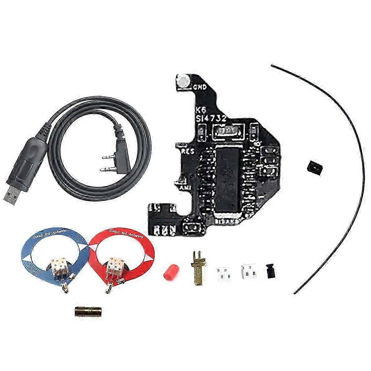 Si4732 Shortwave Modification Module+2xdonut Antenna+programming Cable For Uvk5/uvk6 Dual Antenna Solution