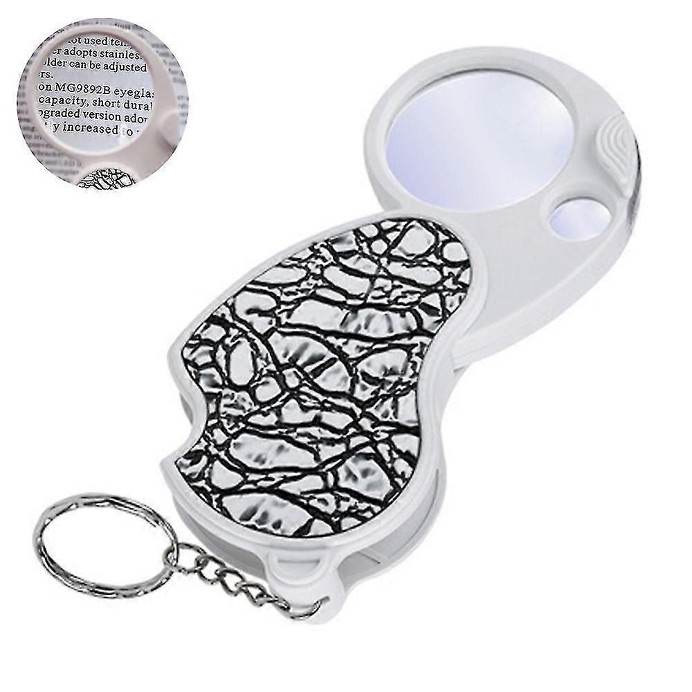 1pcs Magnifying Glass With Light, Lighted Magnifying Glass, 8x 20x Handheld Pocket Magnifier Small Illuminated Folding Hand Held Lighted Magnifier For