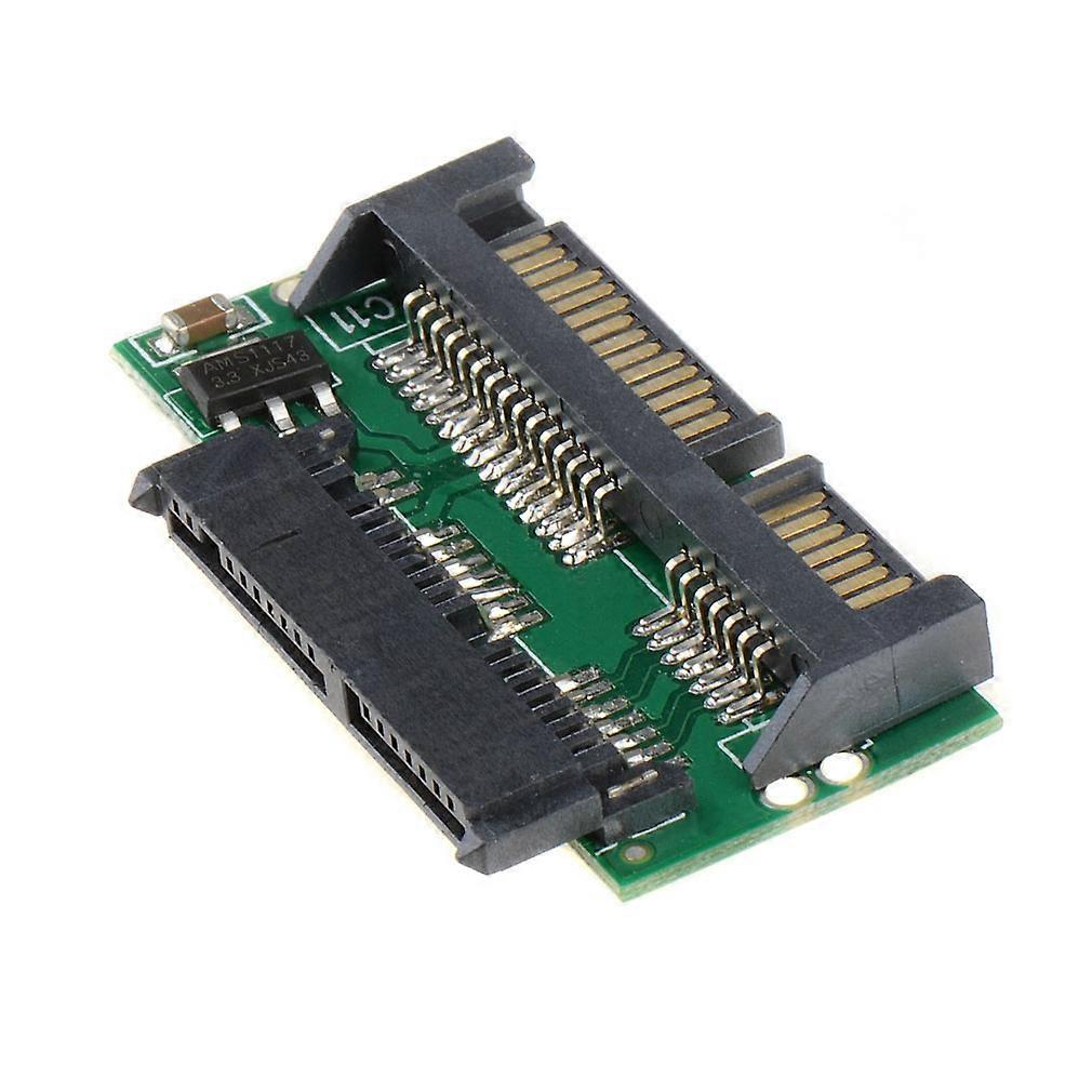Compact Green Micro SATA to SATA Adapter Card, Brand Not Specified