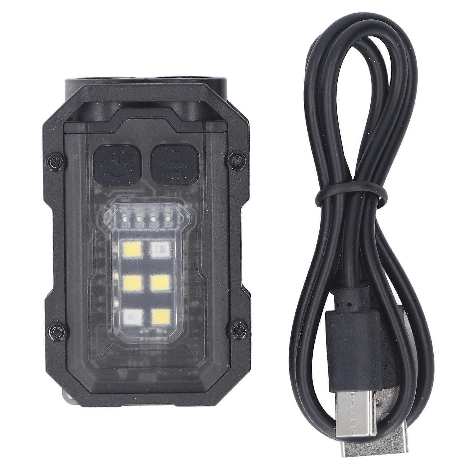 Keychain Flashlight LED Intelligent Power Display 750mAh 8 Gears with Magnetic Base Powerful Keychain Light for Night Running Warning Working